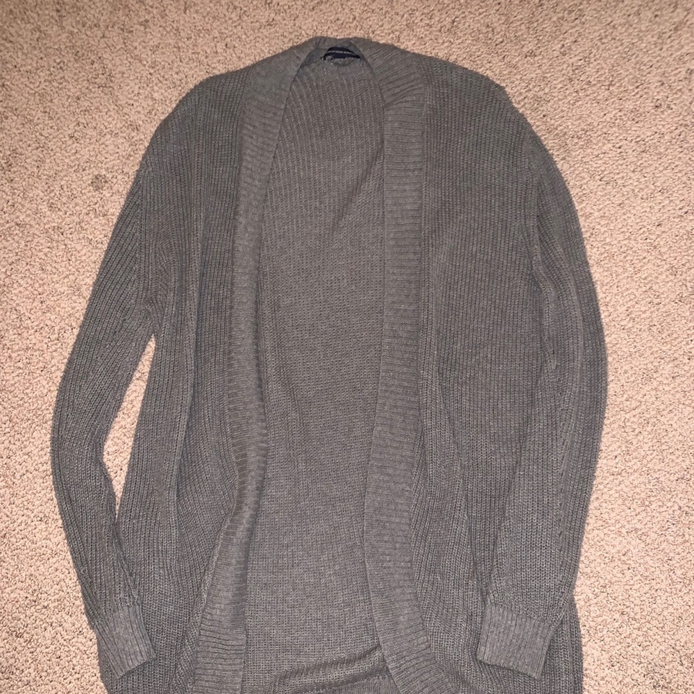 American Eagle Grey Knit Cardigan